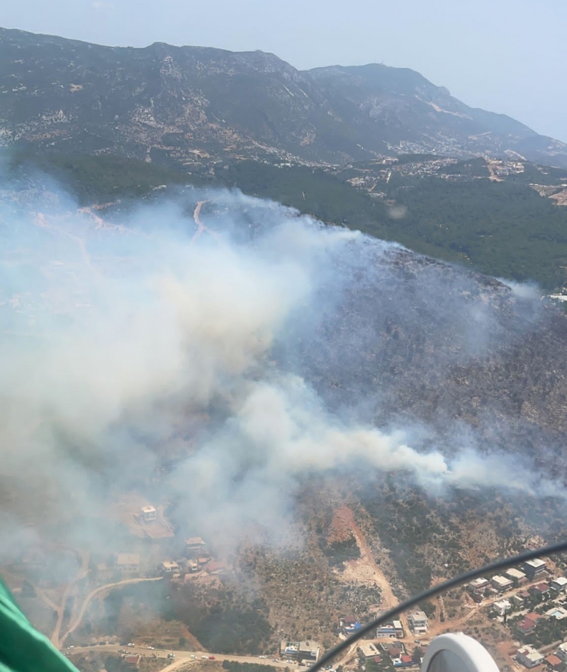 Kaş’ta  orman yangını korkuttu