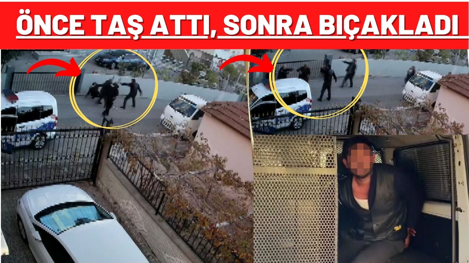 Önce taş attı, sonra bıçakladı  