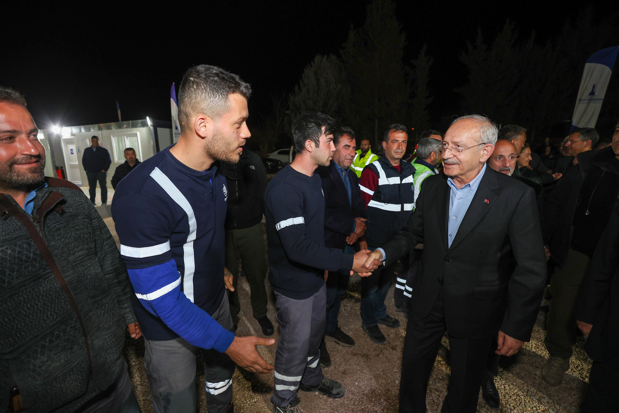 CHP Genel Başkanı ve Millet İttifakı Cumhurbaşkanı Adayı Kemal Kılıçdaroğlu Afet Bölgesi Pazarcık’ta