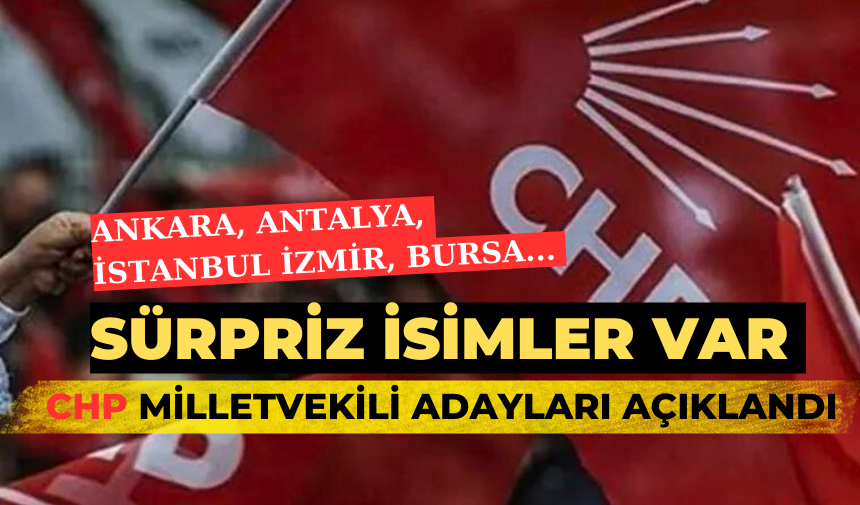 CHP'nin milletvekili adayları açıklandı