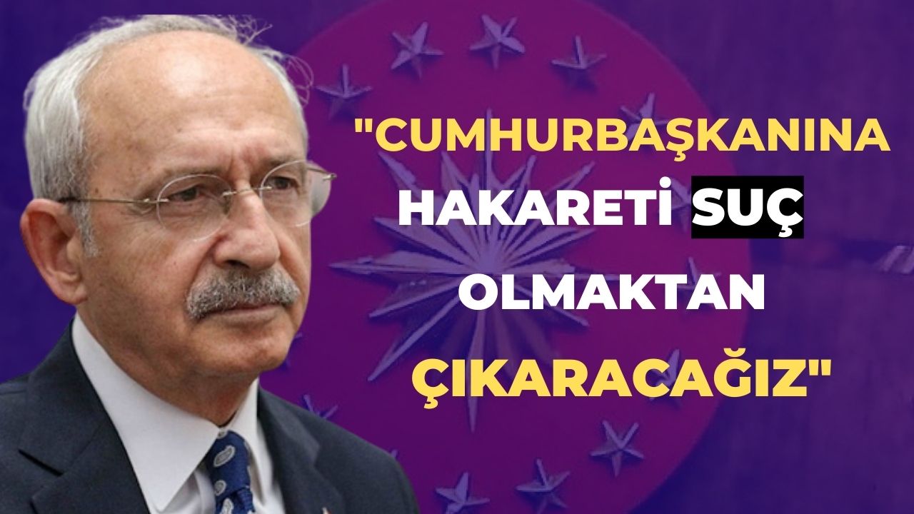 "Cumhurbaşkanı'na Hakaret" suçunu kaldıracağız"