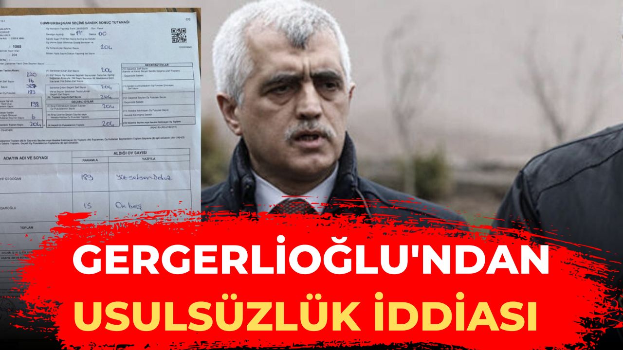 Gergerlioğlu'ndan sandıkta usulsüzlük iddiası