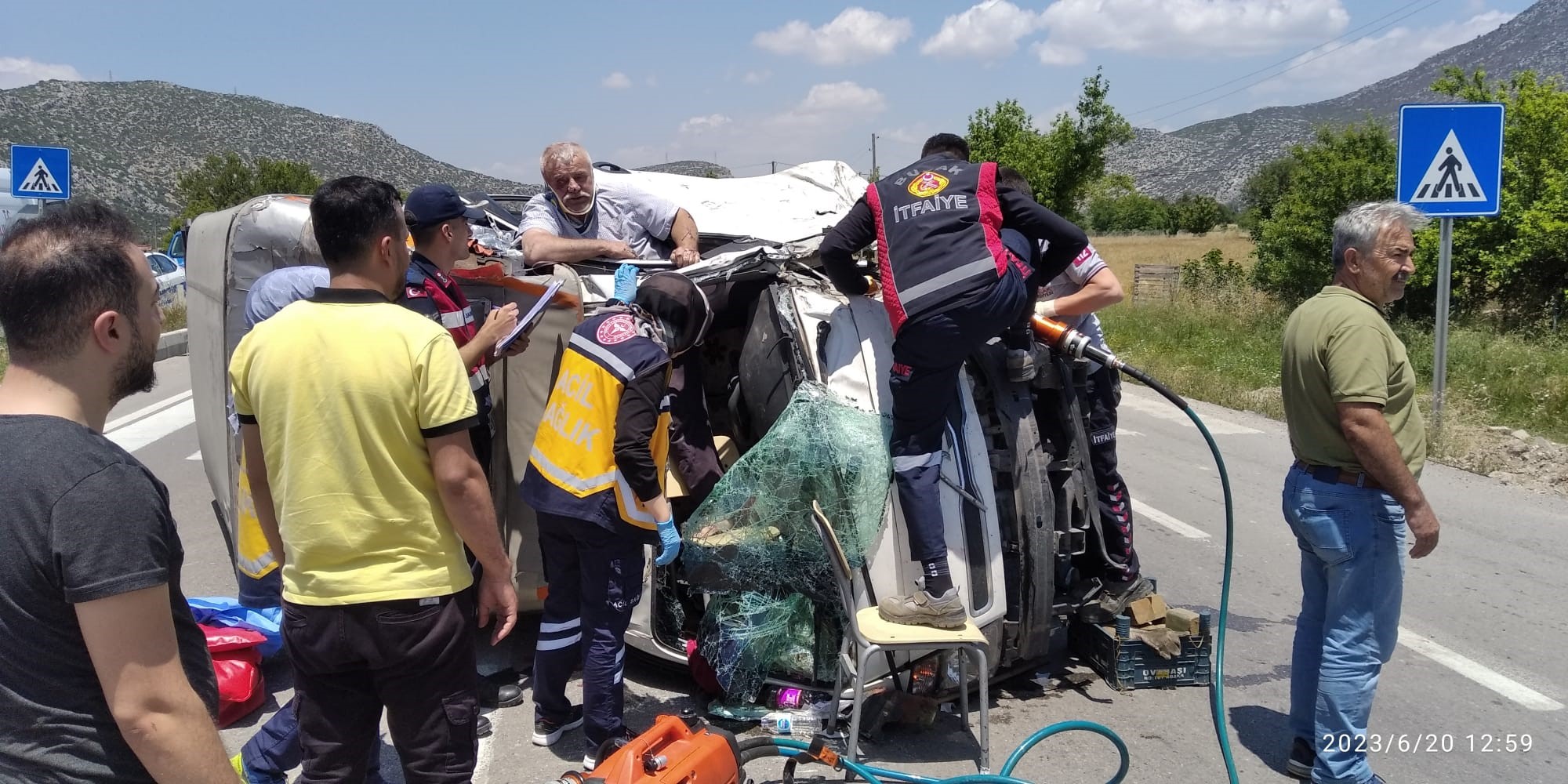 Burdur'da trafik kazası: 4 yaralı