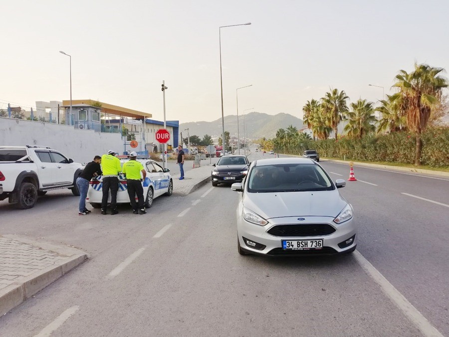 Gazipaşa'da trafik denetimi  