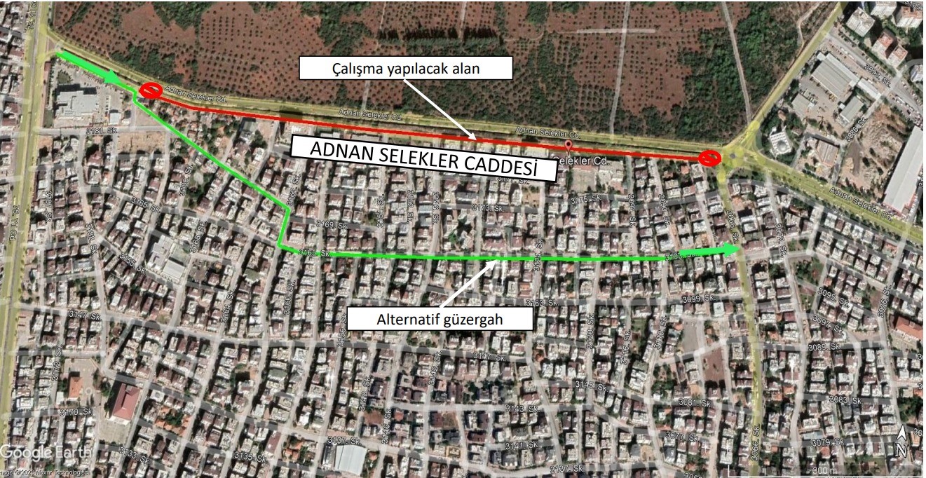 Adnan Selekler Caddesi beş gün trafiğe kapalı olacak