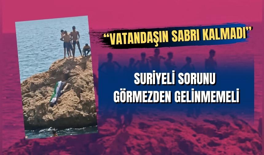 Suriyeliler sahillerde bayrak açmaya devam ediyor! “Vatandaşın sabrı kalmadı”