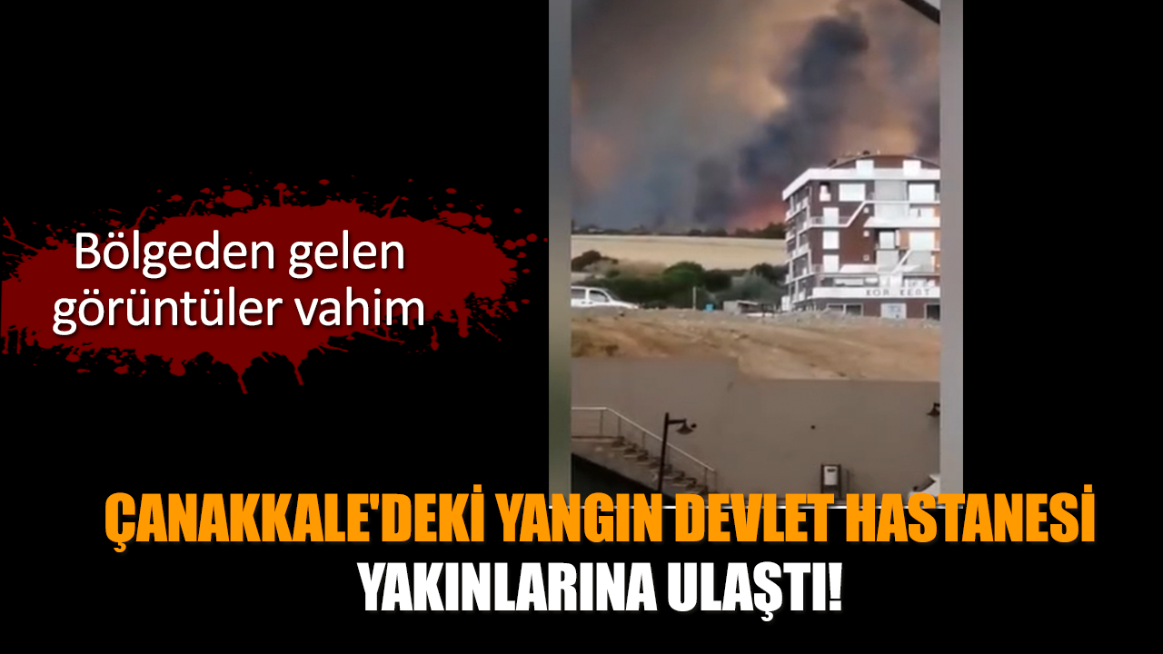 Çanakkale'deki yangın devlet hastanesi yakınlarına ulaştı! Bölgeden gelen görüntüler vahim