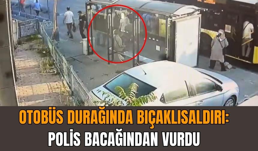 Durakta bıçaklı saldırgan dehşeti