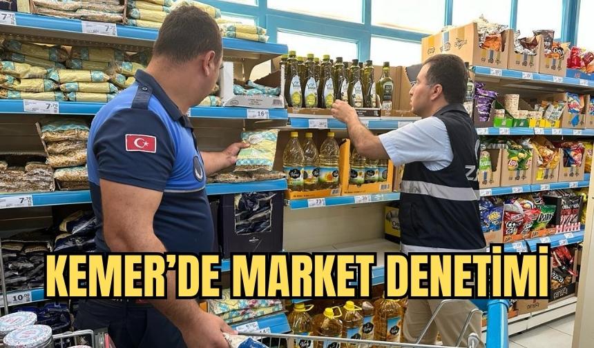 Kemer’de market denetimi