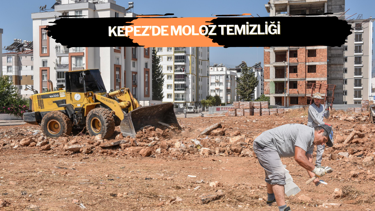 Kepez’de moloz temizliği