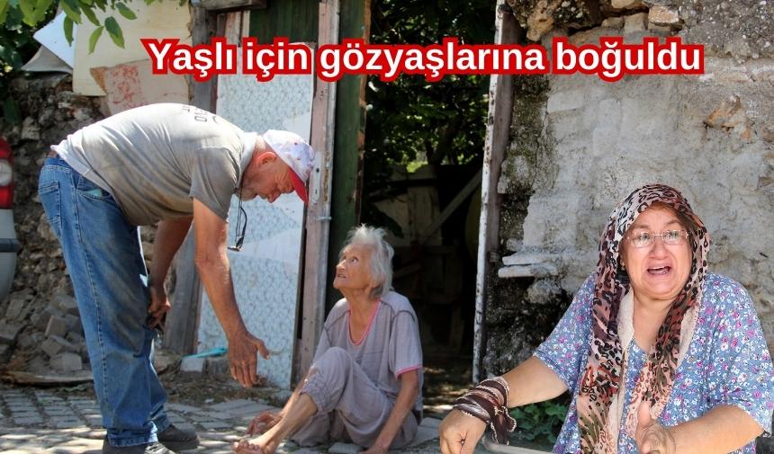 Yaşlı için gözyaşlarına boğuldu  