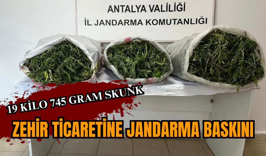 Zehir ticaretine jandarma baskını