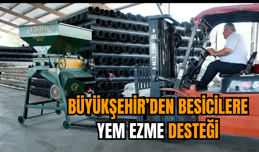 Büyükşehir’den besicilere yem ezme desteği