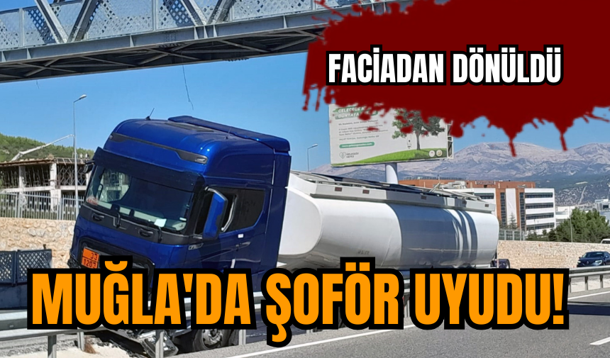 Muğla'da şoför uyudu! faciadan dönüldü   