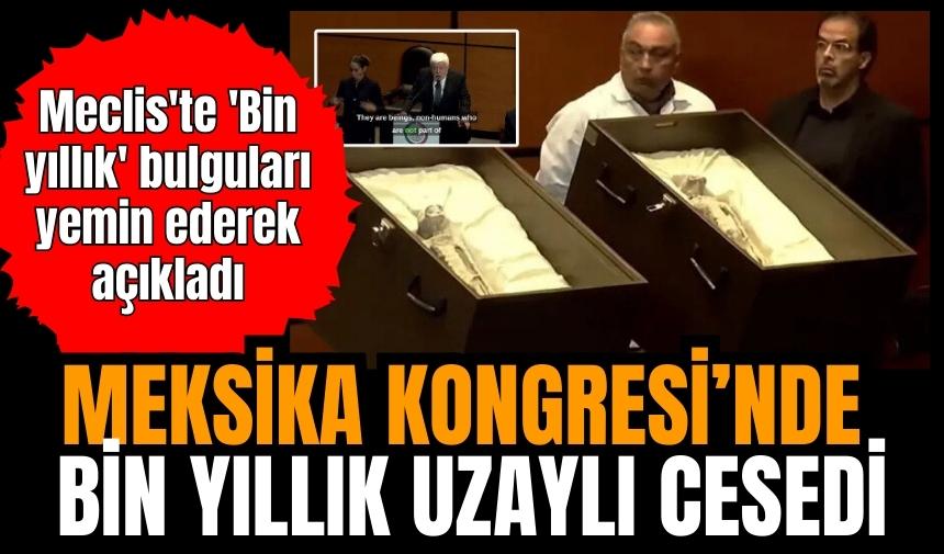 Dünyada bir ilk: Meclis’te bin yıllık uzaylı ces*tleri gösterildi