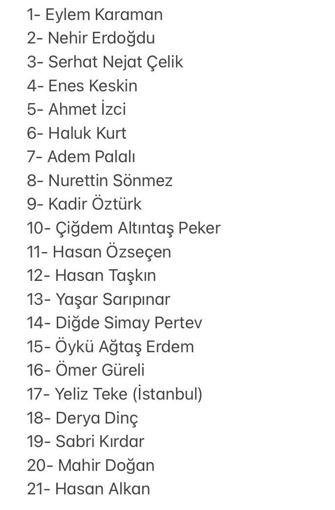 gözaltı liste