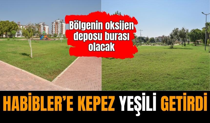 Habibler’e Kepez yeşillik getirdi