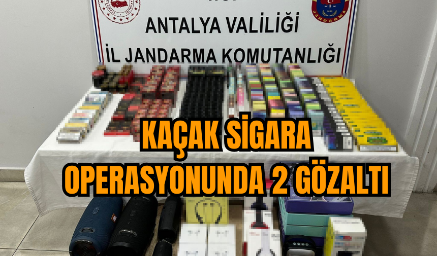 Kaçak sigara operasyonunda 2 gözaltı