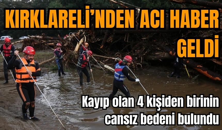 Selde kaybolan 4 kişiden birinin cansız bedeni bulundu