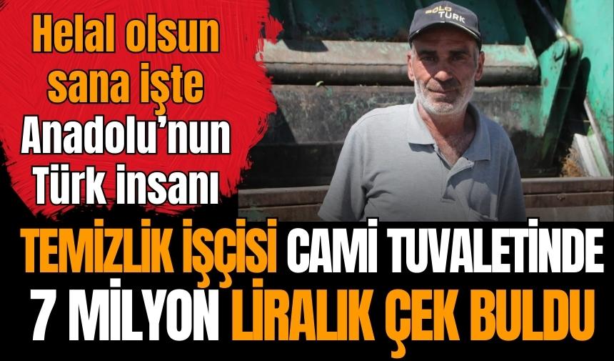 Antalya'da temizlik işçisi 7 milyonluk çek buldu