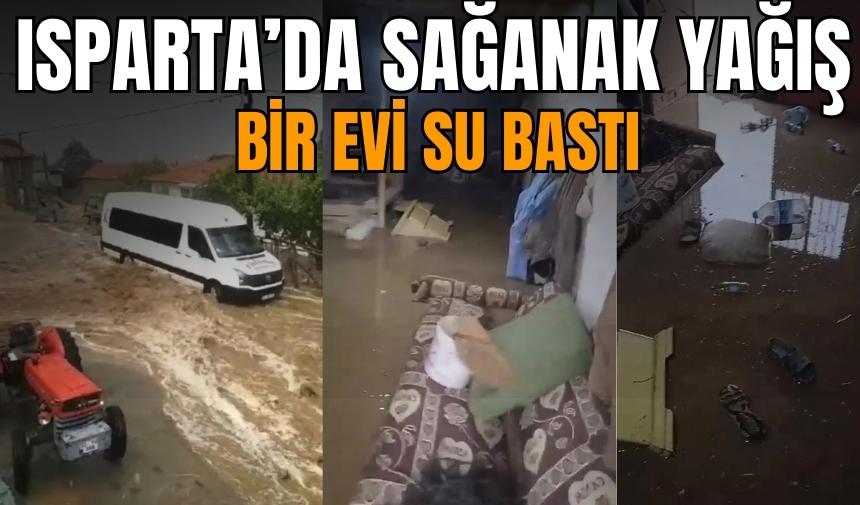 Isparta sağanak yağışa teslim oldu