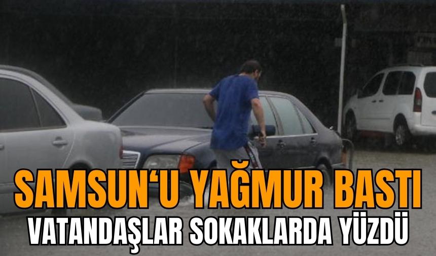 Şehri yağmur vurdu, vatandaşlar sokaklarda yüzdü