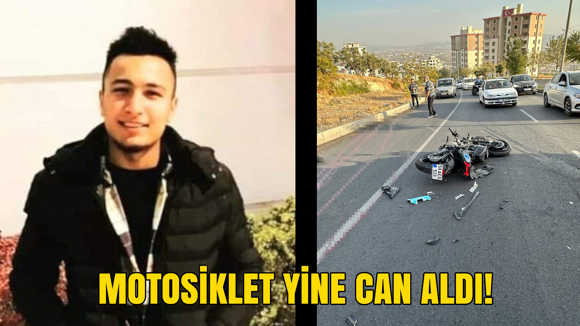 Motosiklet ve otobüs kazasında 1 ölü