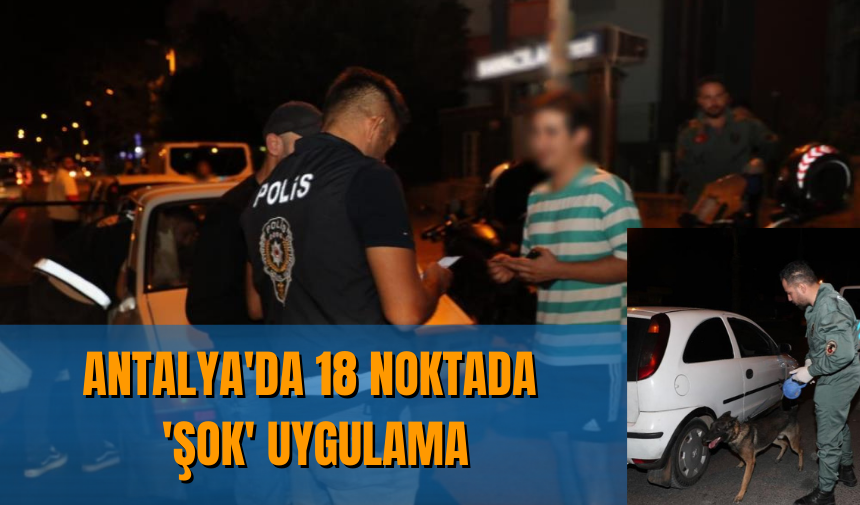 Antalya'da 18 noktada 'şok' uygulama