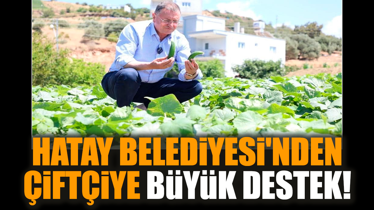 Hatay Belediyesi'nden çiftçiye büyük destek!