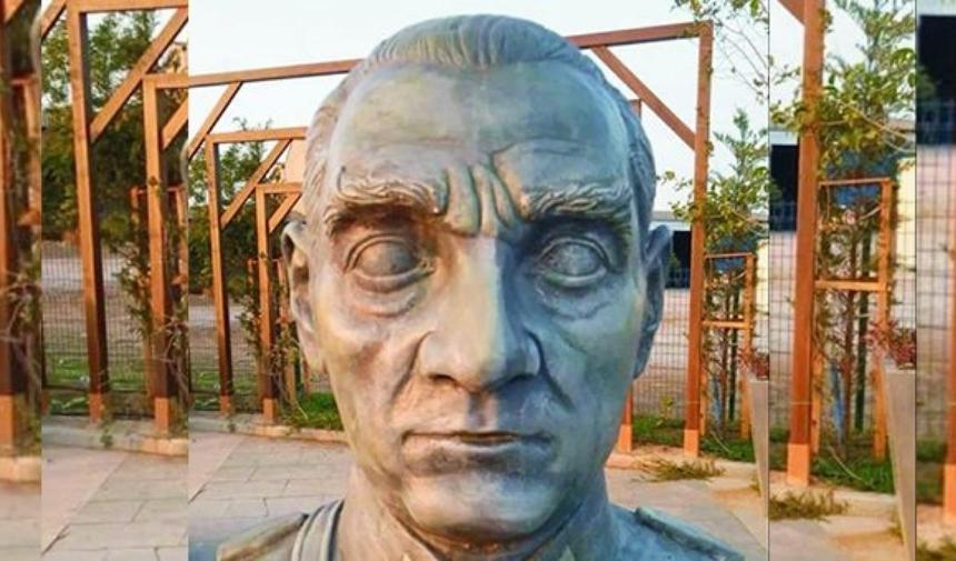 Çanakkale'de Atatürk'e benzemeyen Atatürk heykeli dikildi