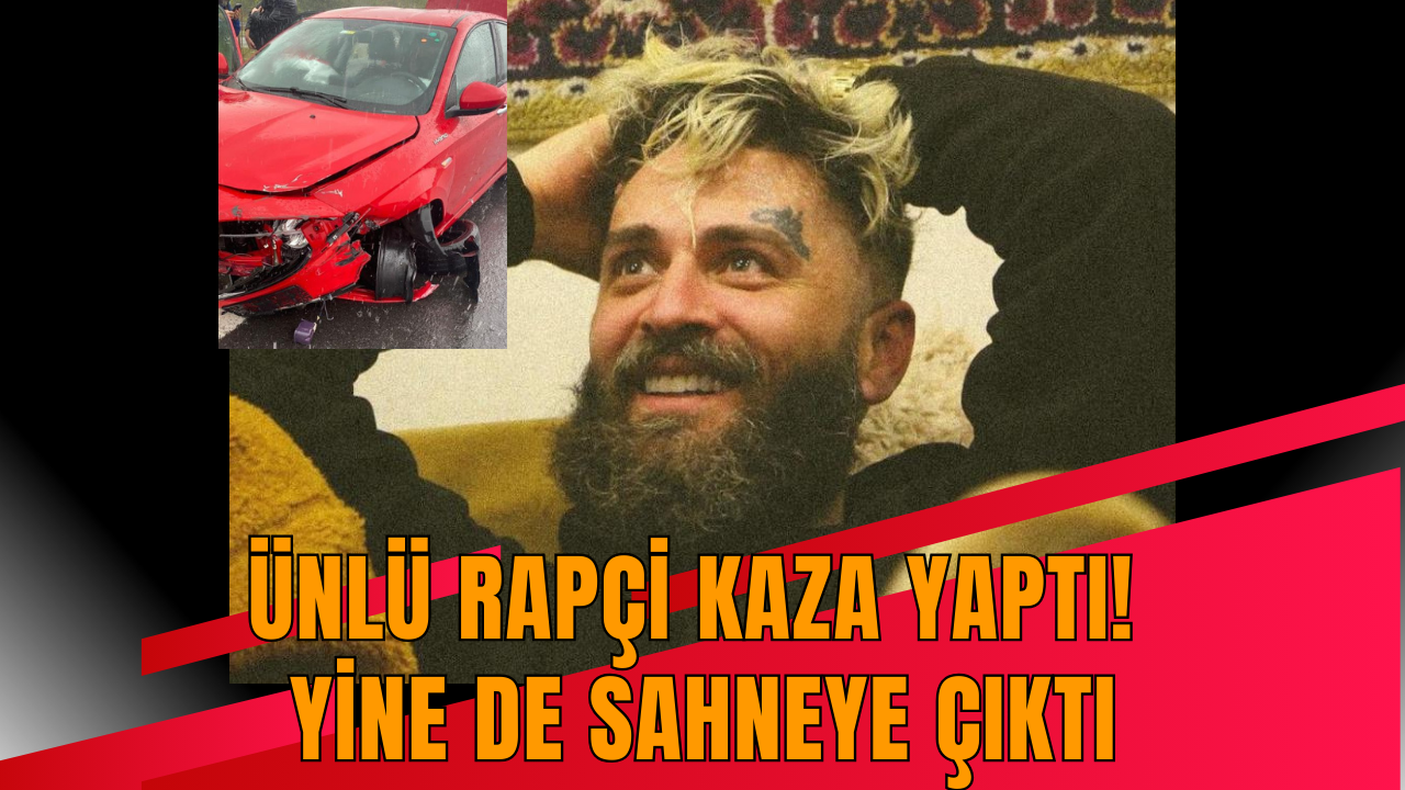 Ünlü rapçi kaza yaptı! Yine de sahneye çıktı