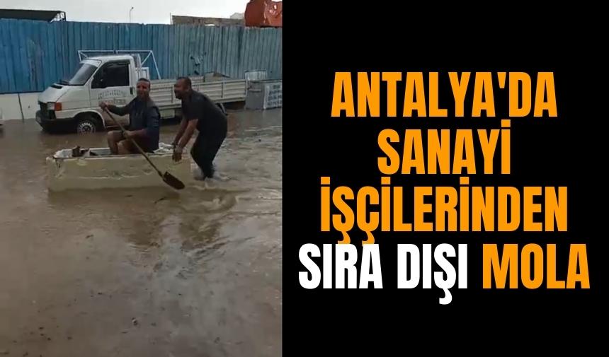 Antalya'da sanayi işçilerinden sıra dışı mola