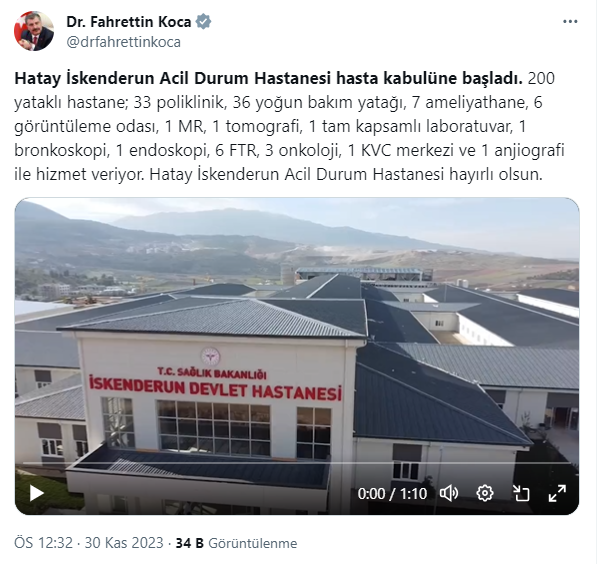 Hatay'a yeni acil durum hastanesi açıldı