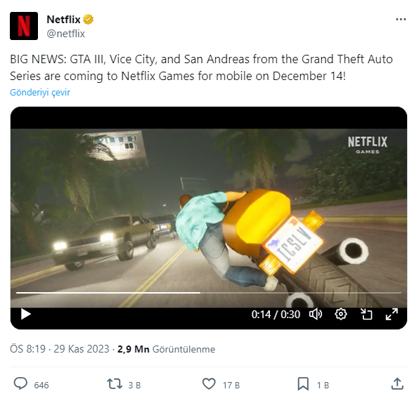  GTA Netflix'te ücretsiz olacak