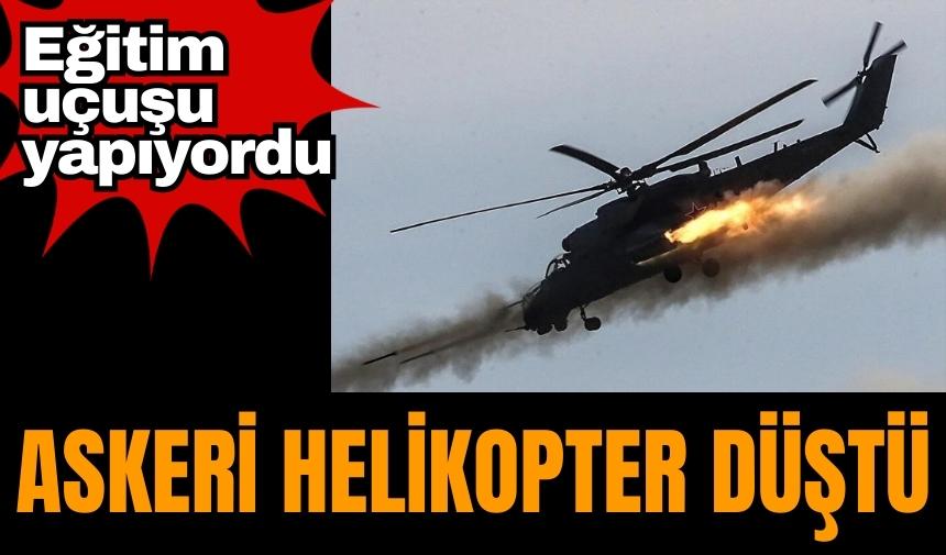 Askeri helikopter düştü!