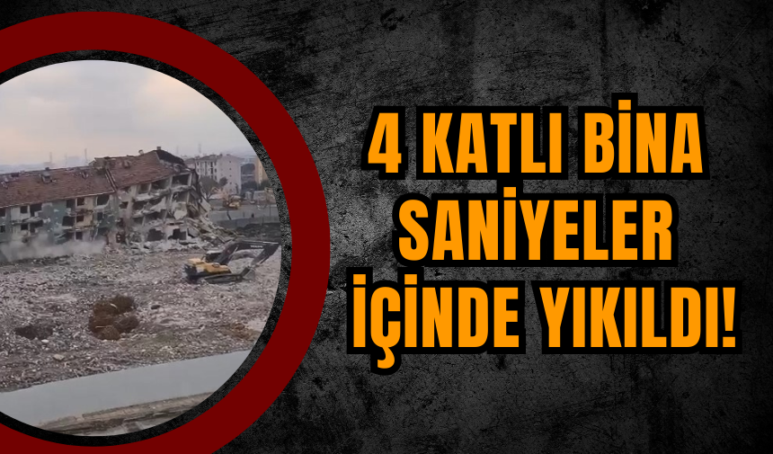 4 Katlı Bina Saniyeler İçinde Yıkıldı!