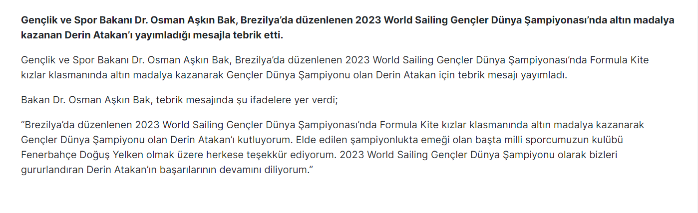 Derin Atakan Dünya Şampiyonu oldu