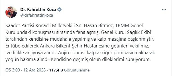 Fahretti̇n Koca'nin Açiklamasi