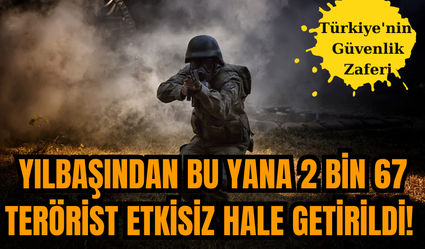 Türkiye'nin Güvenlik Zaferi: Yılbaşından Bu Yana 2 Bin 67 Ter*rist Etkisiz Hale Getirildi!