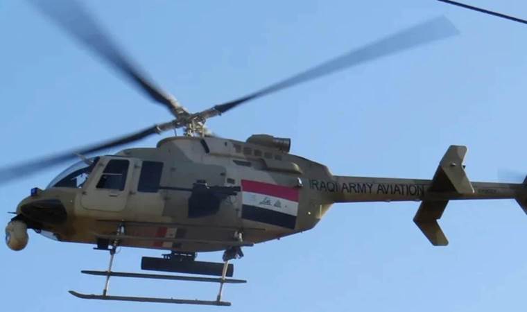 Irak'ta askeri helikopter düştü: 1 kişi hayatını kaybetti