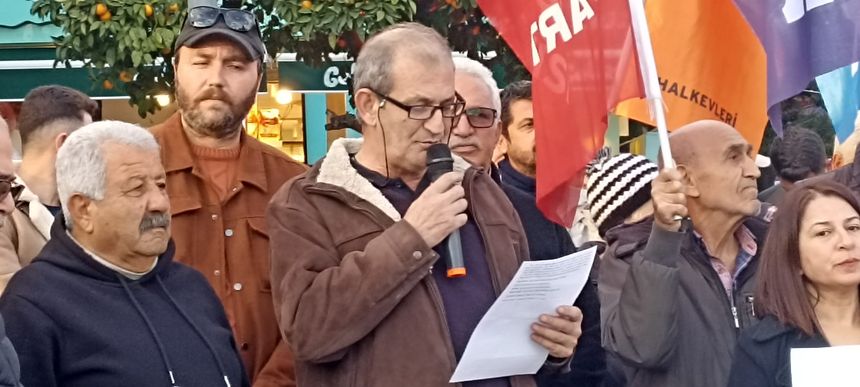 Antalya Emek ve Demokrasi Güçleri Özak işçileri için alanlarda: İşçilerin birliği sermayeyi yenecek