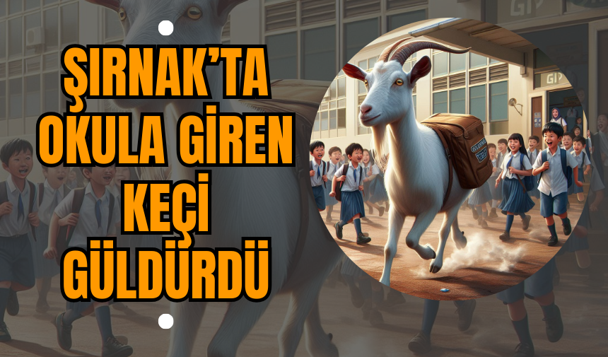 Şırnak’ta Okula Giren Keçi Güldürdü