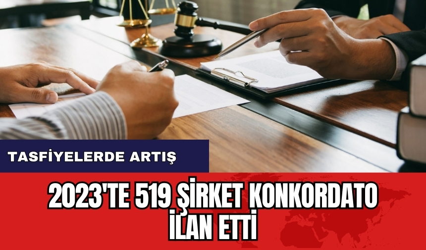 Tasfiyelerde artış: 2023'te 519 şirket konkordato ilan etti