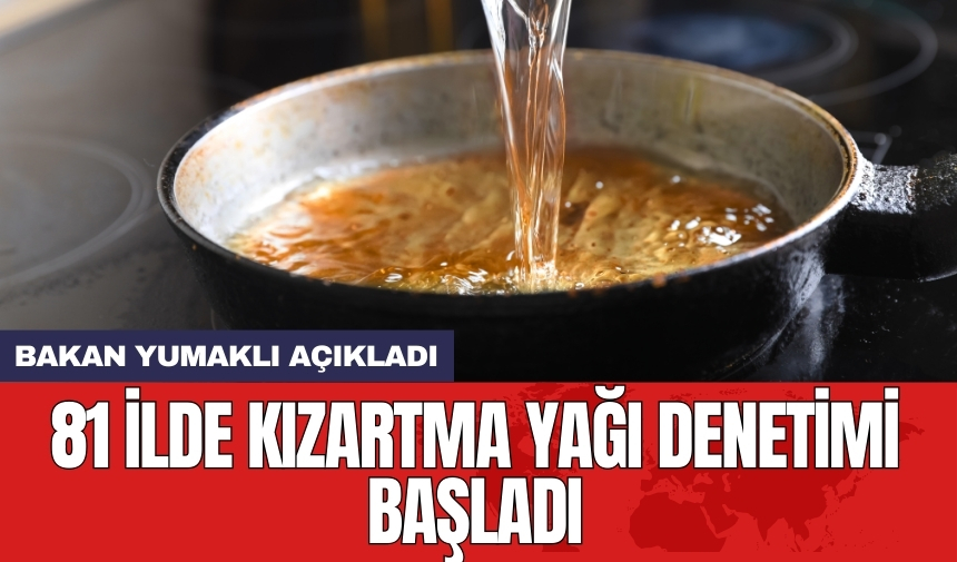 81 ilde kızartma yağı denetimi başladı