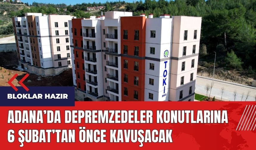 Adana'da depremzedeler konutlarına 6 Şubat'tan önce kavuşacak