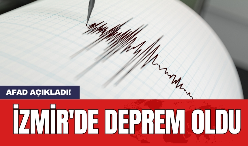 AFAD açıkladı! İzmir'de deprem oldu