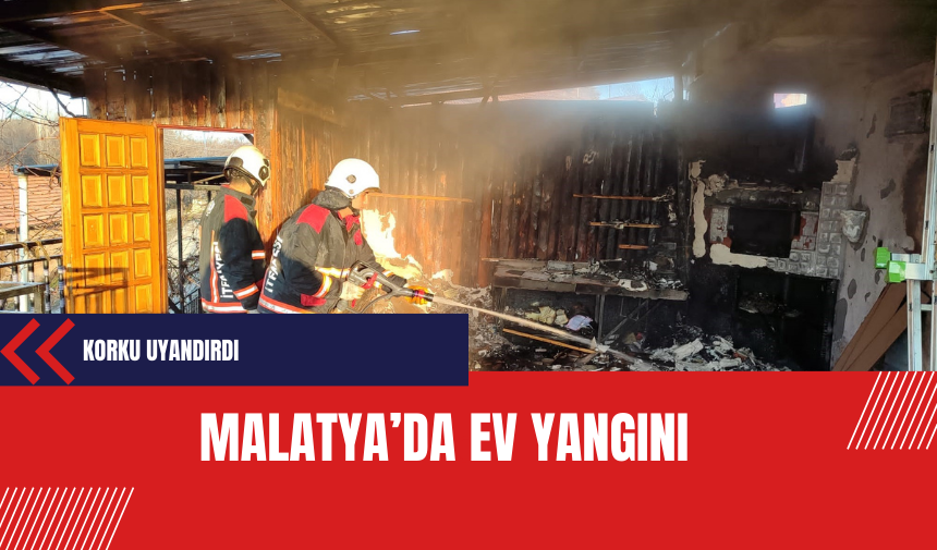 Malatya'da ev yangını