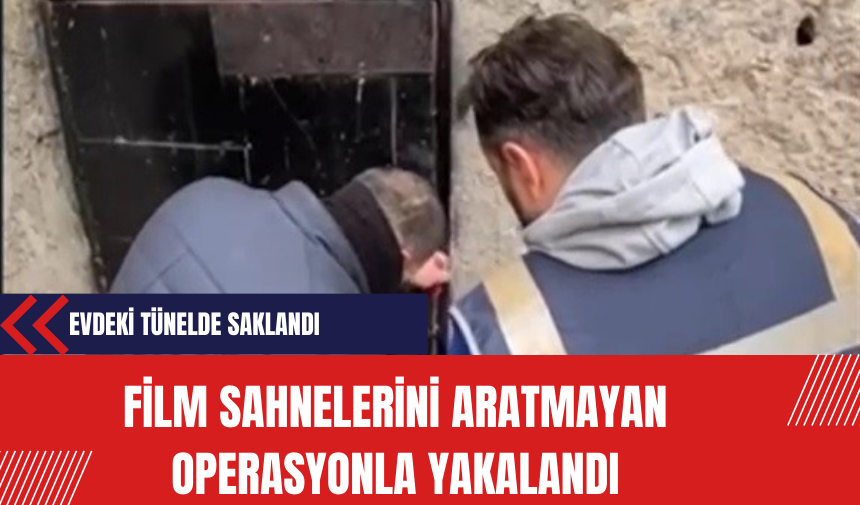 Evdeki Tünelde Saklanan Zanlı Film Sahnelerini Aratmayan Operasyonla Yakalandı