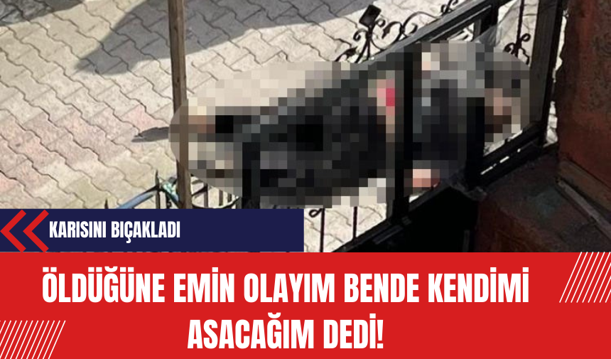 Karısını bıçakladı: Öldüğüne emin olayım bende kendimi asacağım dedi