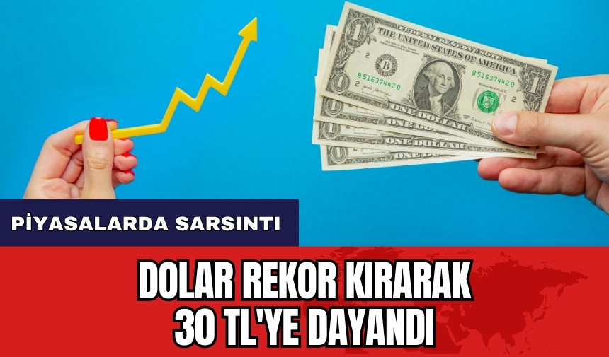 Dolar rekor kırarak 30 TL'ye dayandı